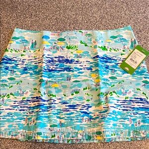 Lilly Pulitzer Colorful Beach Scene Callie Skirt NWT